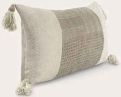 Villa by Classic Home Yasa Natural Ivory Throw Pillow