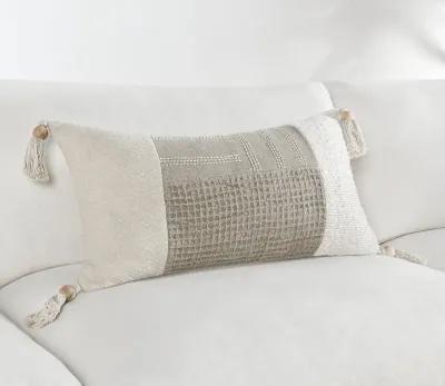 Villa by Classic Home Yasa Natural Ivory Throw Pillow