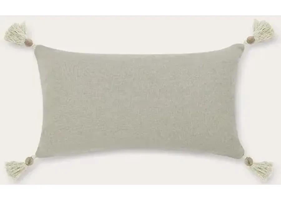 Villa by Classic Home Yasa Natural Ivory Throw Pillow