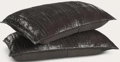 Villa by Classic Home Seville Velvet Pillow Sham - Gray - King