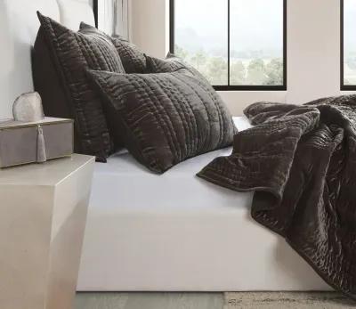 Villa by Classic Home Seville Velvet Pillow Sham - Brown - King