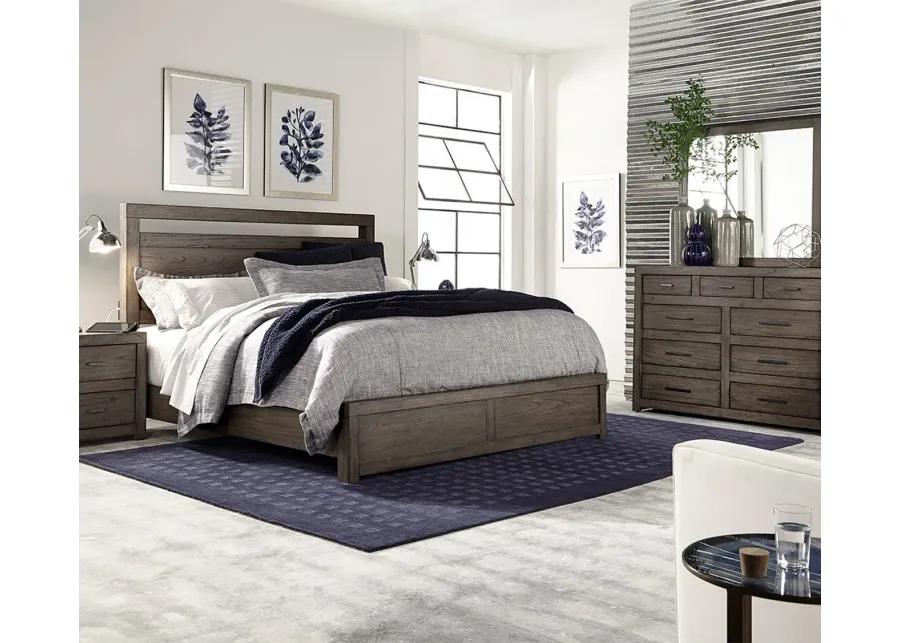 Aspen Home Modern Loft Greystone Panel Bed Bedroom Set - Queen