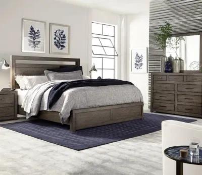 Aspen Home Modern Loft Greystone Panel Bed Bedroom Set - Queen