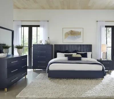 Modus Furniture Argento Bedroom Set - Navy - Queen