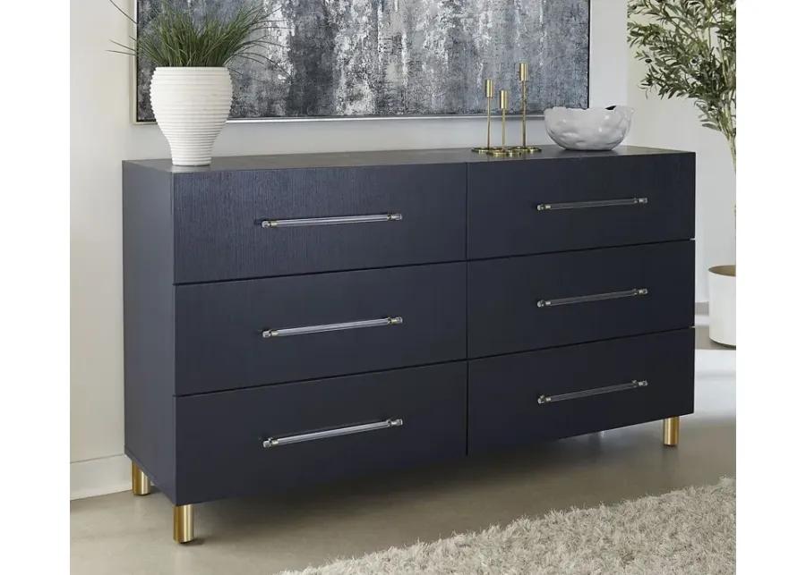 Modus Furniture Argento Bedroom Set - Navy - Queen