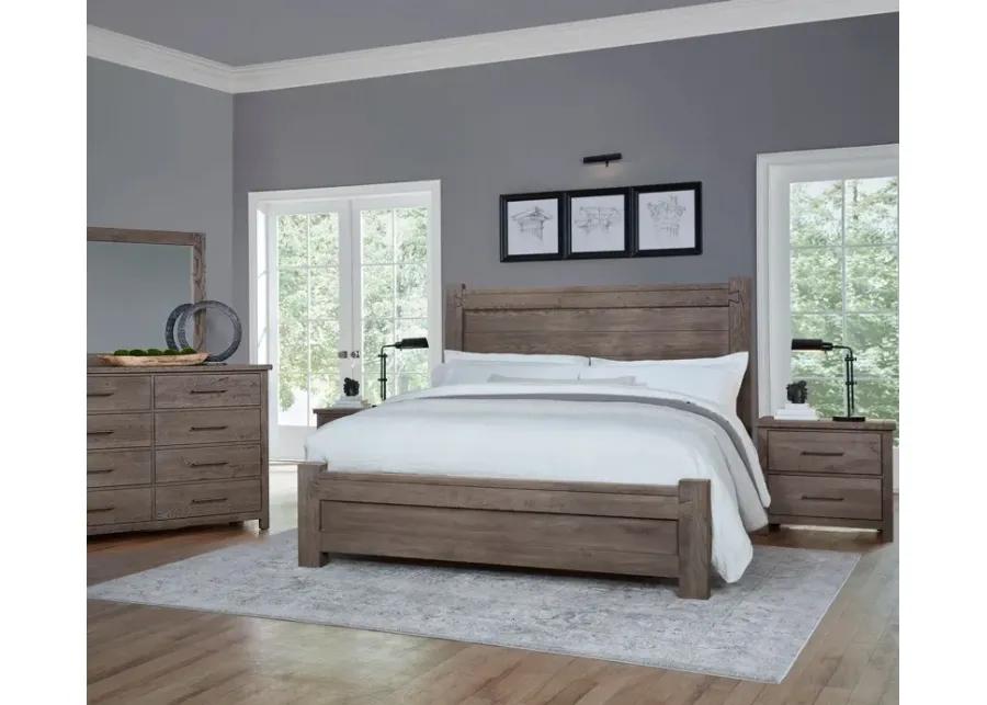 Vaughan Bassett Dovetail 6X6 Bed Bedroom Set - Mystic Grey - Queen