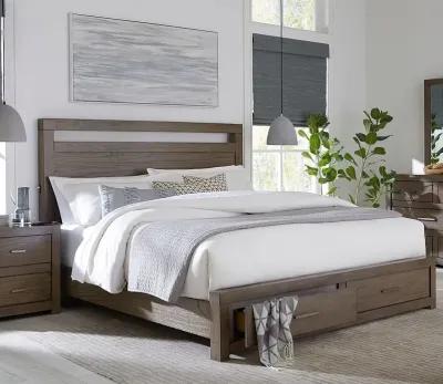 Aspen Home Modern Loft Greystone Storage Bed Bedroom Set - Queen