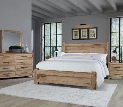 Vaughan Bassett Dovetail Poster Bed Bedroom Set Handcrafted - Mystic Grey - Queen