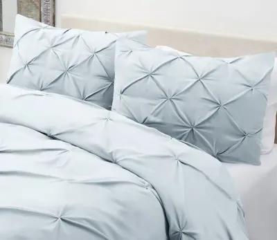 Sleeptone Tranquility Pinch Down Alternative Comforter and Sham Set - Charcoal Gray - Twin