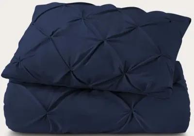 Sleeptone Tranquility Pinch Down Alternative Comforter and Sham Set - Navy - Twin