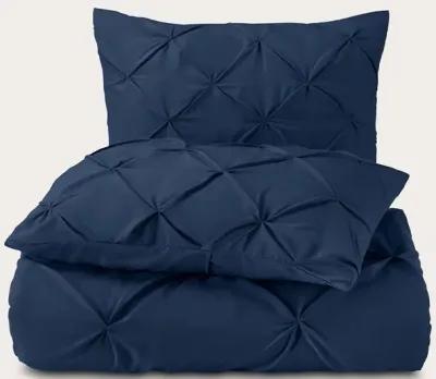 Sleeptone Tranquility Pinch Down Alternative Comforter and Sham Set - Navy - Twin