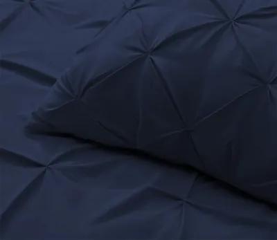 Sleeptone Tranquility Pinch Down Alternative Comforter and Sham Set - Navy - Twin