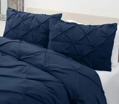 Sleeptone Tranquility Pinch Down Alternative Comforter and Sham Set - Navy - Twin