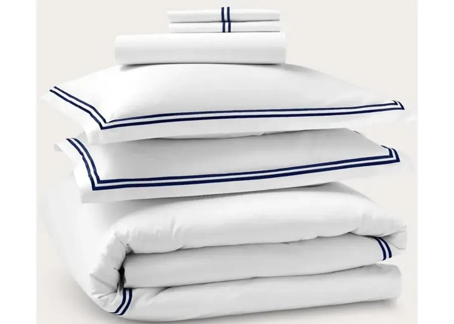 Sleeptone Hotel Luxury 6-Piece Sheet Set - White/Black - Queen