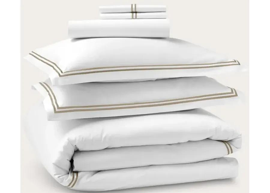 Sleeptone Hotel Luxury 6-Piece Sheet Set - White/Black - Queen