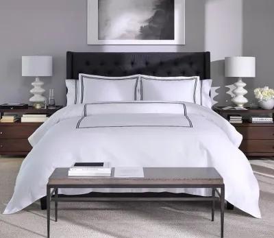 Sleeptone Hotel Luxury 6-Piece Sheet Set - White/Navy - Queen