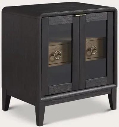 Bernard Furniture Group Elure Glass Door Nightstand