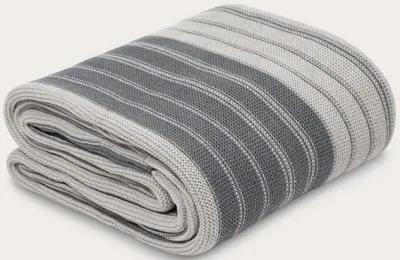 Cariloha Striped Bamboo Knit Throw Blanket