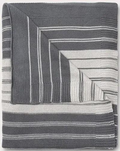 Cariloha Striped Bamboo Knit Throw Blanket