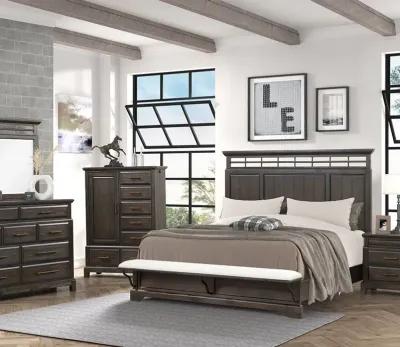 Bernard Furniture Group Bellamy Lane Panel Bed with Bench - King