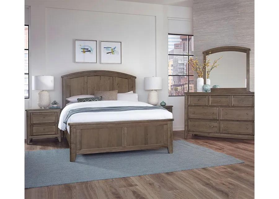 Vaughan Bassett Woodbridge Arched Wood Bed - Dark Cashmere - Queen