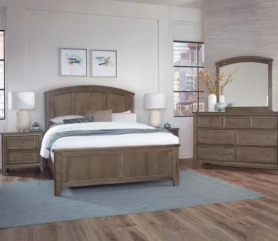 Vaughan Bassett Woodbridge Arched Wood Bed - Clear Maple - Queen