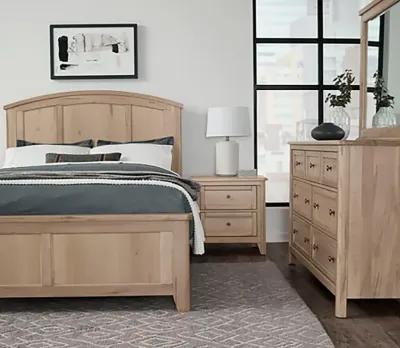 Vaughan Bassett Woodbridge Arched Wood Bed - Dark Cashmere - King