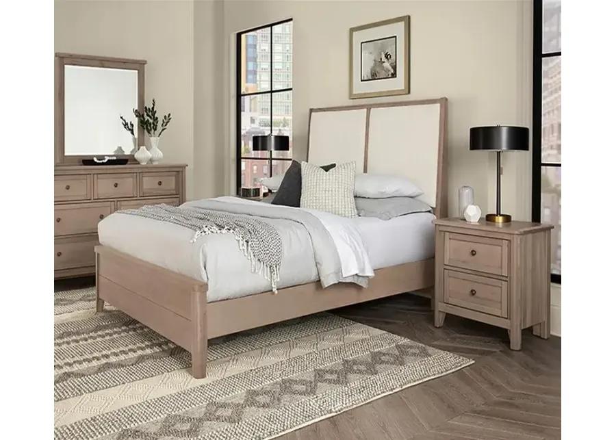 Vaughan Bassett Woodbridge Upholstered Panel Bed - Dark Cashmere/White - Queen