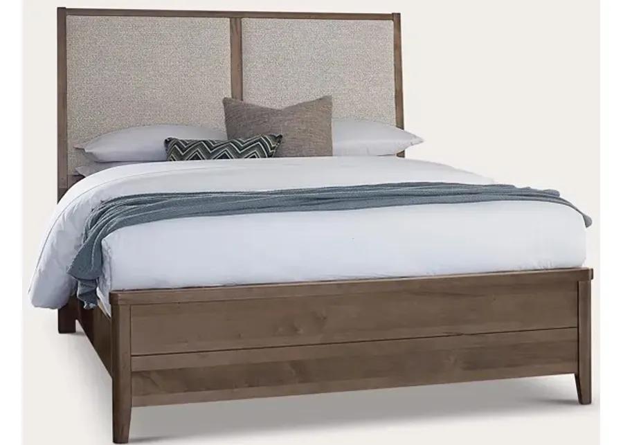 Vaughan Bassett Woodbridge Upholstered Panel Bed - Dark Cashmere/White - Queen