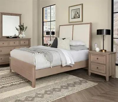 Vaughan Bassett Woodbridge Upholstered Panel Bed - Dark Cashmere/Grey - Queen