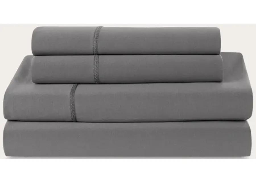 Bedgear Dri-Tec Sheet Set and Pillowcase Set - Light Grey - Queen