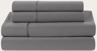 Bedgear Dri-Tec Sheet Set and Pillowcase Set - Light Grey - Split King/Split Cal King