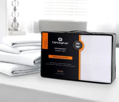 Bedgear Dri-Tec Sheet Set and Pillowcase Set - Light Grey - Split King/Split Cal King