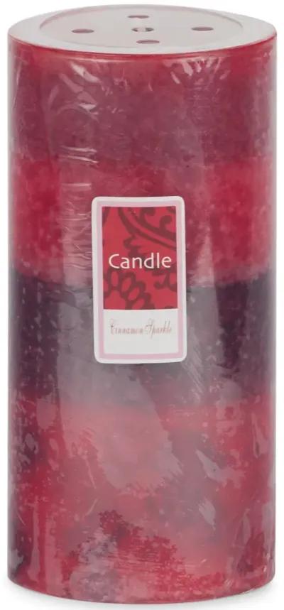 Red Cinnamon Pillar Candle - Medium