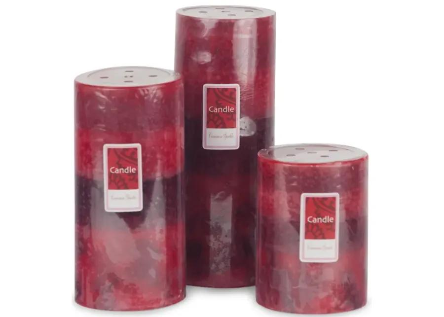 Red Cinnamon Pillar Candle - Large