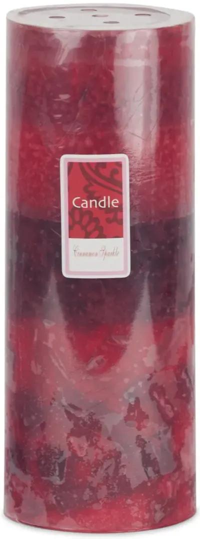 Red Cinnamon Pillar Candle - Large