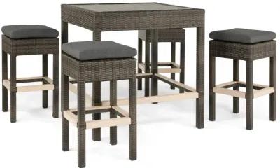 Vista Driftwood 5 Piece Patio Bar Set