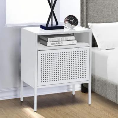 Jax Metal Nightstand  - White