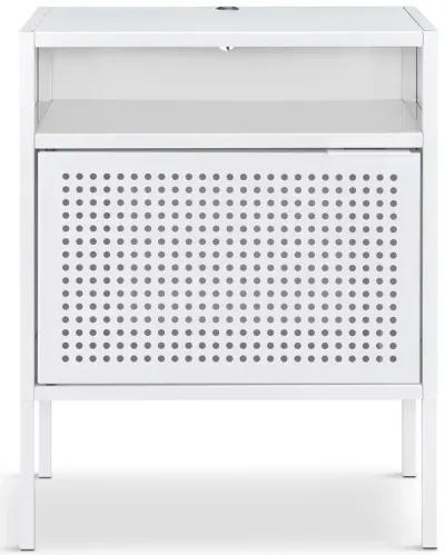 Jax Metal Nightstand  - White