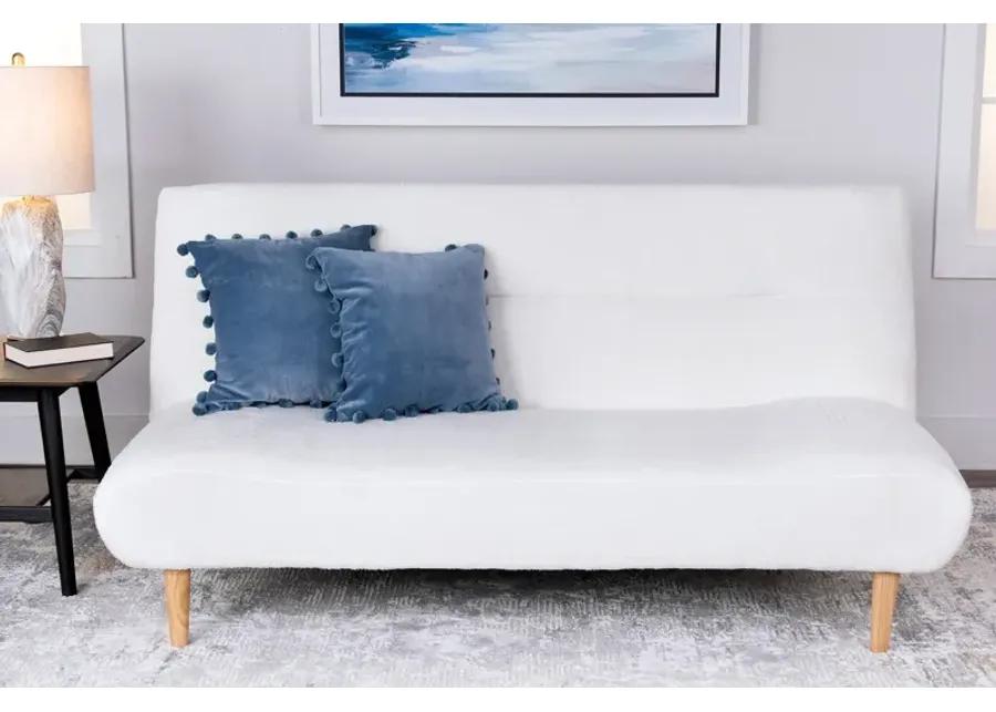 Blake White Convertible Sofa