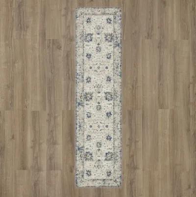 Cleopatra Evesham Grey Dark Blue Area Rug - 2 0  X 8 0 