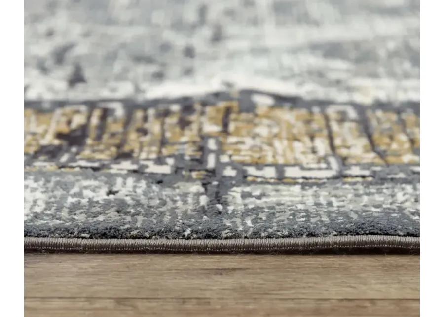 Emerge Beige Charcoal - 3 11  x 5 6   Area Rug