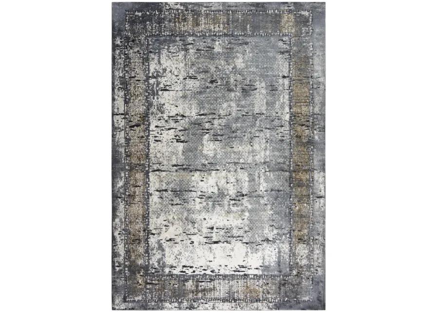 Emerge Beige Charcoal - 3 11  x 5 6   Area Rug