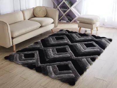 Mateos Grey Black Light Grey - 3 6  X 5 6  Area Rug