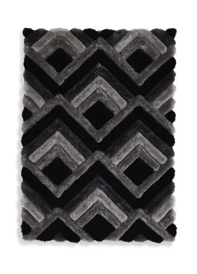 Mateos Grey Black Light Grey - 3 6  X 5 6  Area Rug