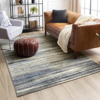 Cleopatra Bell Place Grey Dark Blue Area Rug - 5 3  X 8 0 