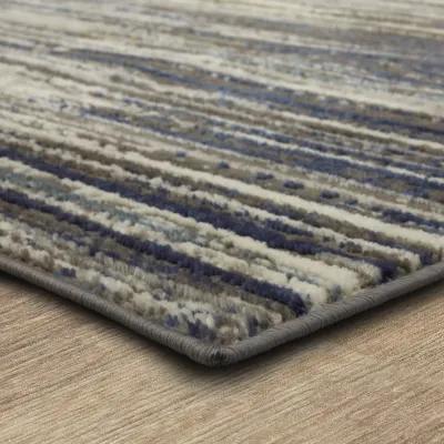 Cleopatra Bell Place Grey Dark Blue Area Rug - 5 3  X 8 0 