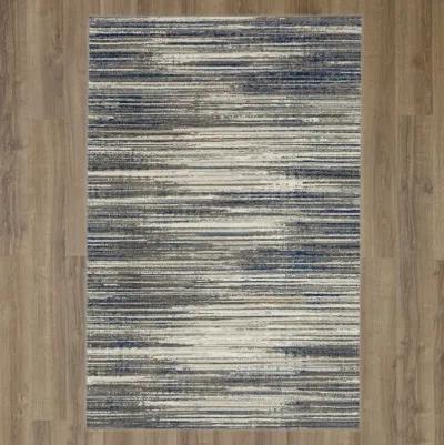 Cleopatra Bell Place Grey Dark Blue Area Rug - 5 3  X 8 0 