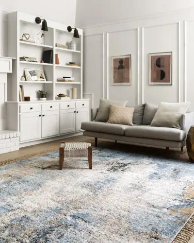 Alchemy Denim Ivory Area Rug - 6 7  X 9 2 