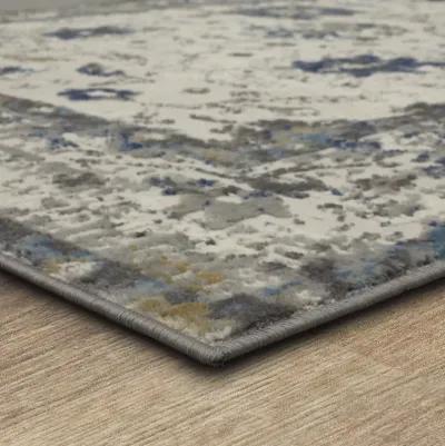 Cleopatra Evesham Grey Dark Blue Area Rug - 7 10  X 10 0 